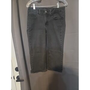 Riders by Lee Faded Black Denim Jeans,‎ Women's 8M Capri Pants, Straight Leg